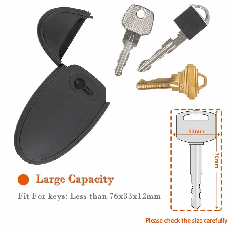 Magnetic Car Key Safe Box Portable Hidden Storage Spare Keys Lock Box Outdoor Home Mailbox Vehicle Emergency Hideaway Safe