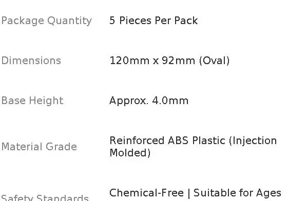 120x92mm Oval Bases Model Plastic Bases for Games