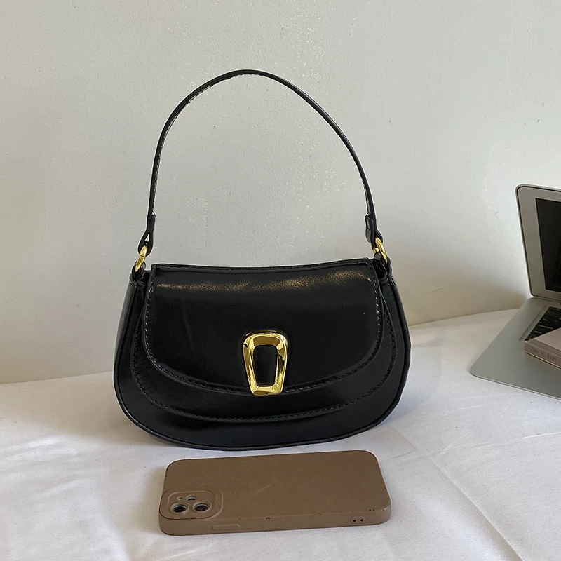 Luxus Designer Hobos Handtasche Frauen Kleine Achselhöhle Tasche Vintage Kupplung Geldbörse Pu Flap Schulter Taschen Für Damen Khaki Umhängetaschen – Detail 23