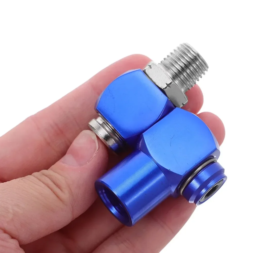 2pcs 1/4 Inch Pneumatic Tool Swivel Fitting 360 Degree Rotation Quick Connect Hose Connector For Industrial Air Compressor