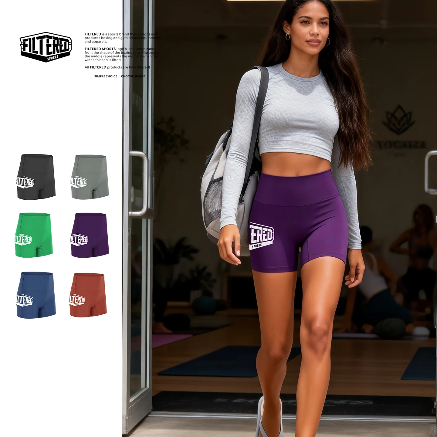 Women's High Waist 3-Inch Compression Shorts Silky Soft 80% Nylon 20% Spandex 4-Way Stretch for Boxing MMA Yoga Fitness Workout