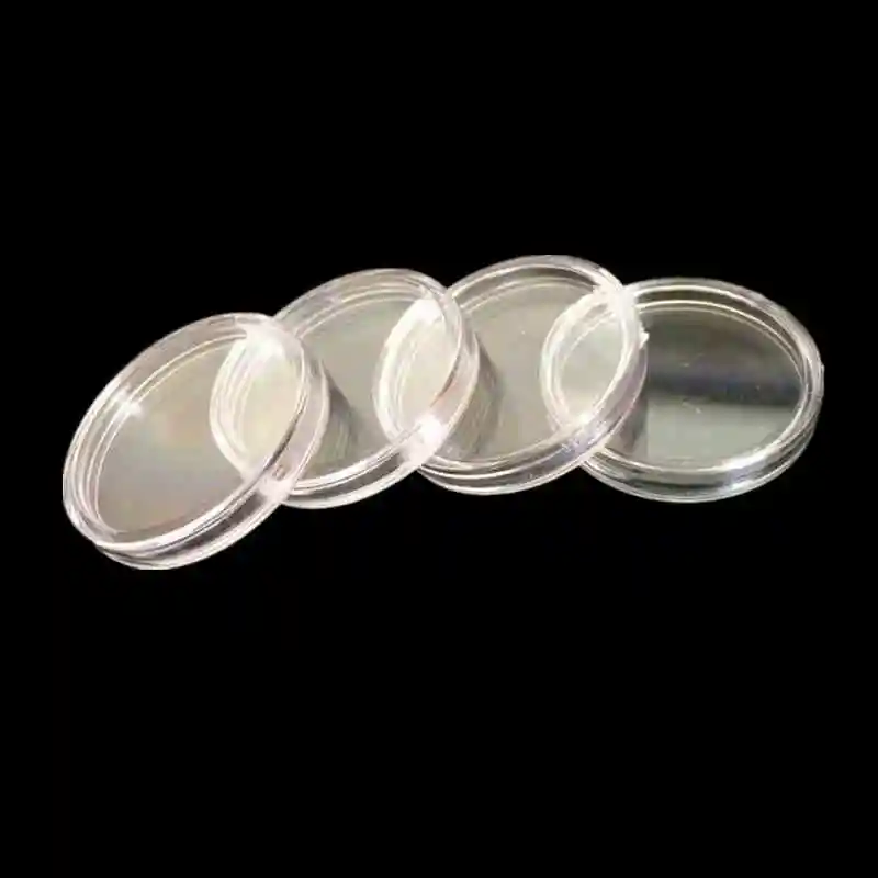 100PCS/Lot 27mm Clear Plastic Protector Capsules Containers case For Token Board Game Coin Collection Holder Boxes