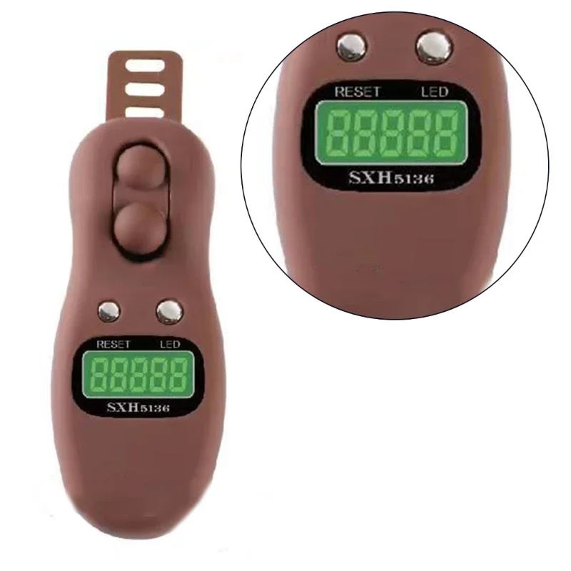 Electronic Digital Tasbih Tally Counter Resettable Clicker Rotating Prayer Beads Counter Finger Counter Tasbeeh Counter