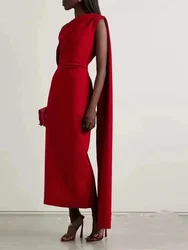 Robes de soirée rouges personnalisées pour femmes, robe de cocktail formelle, une initiée, robes de soirée élégantes, nouveau, 2024