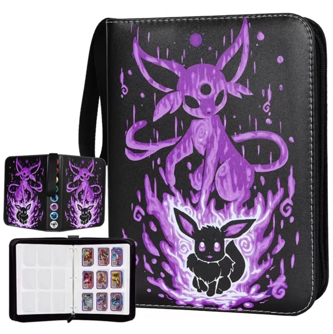 جديد البوكيمون بطاقة جمع الألبوم 400 قطعة الموثق الكرتون سستة ألبوم صور لمحبي أنيمي بولي Leather الجلود تخزين كتاب لألعاب الورق #3