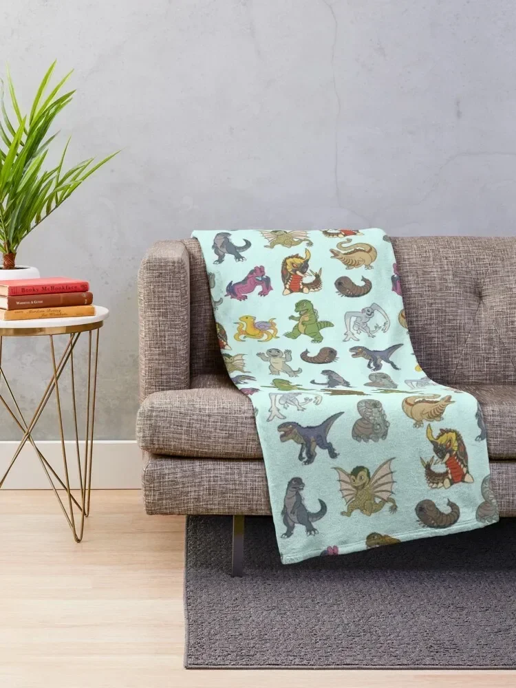 Kaiju Babies Throw Blanket Decorative Throw Thermals For Travel warm for winter Blankets