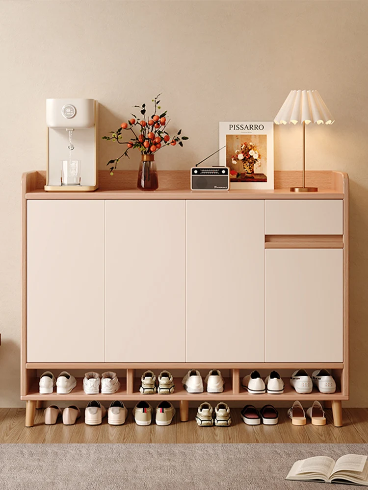 

Solid wood core shoe cabinet household entrance indoor entrance entrance storage cabinet new 2025 popular storage corridor