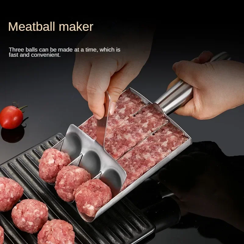 Easy-Release Non-Stick Meatball Maker Set - Manual Meatball Spoon for Effortless Fish Balls-Ideal Kitchen Tool for Home Cooking