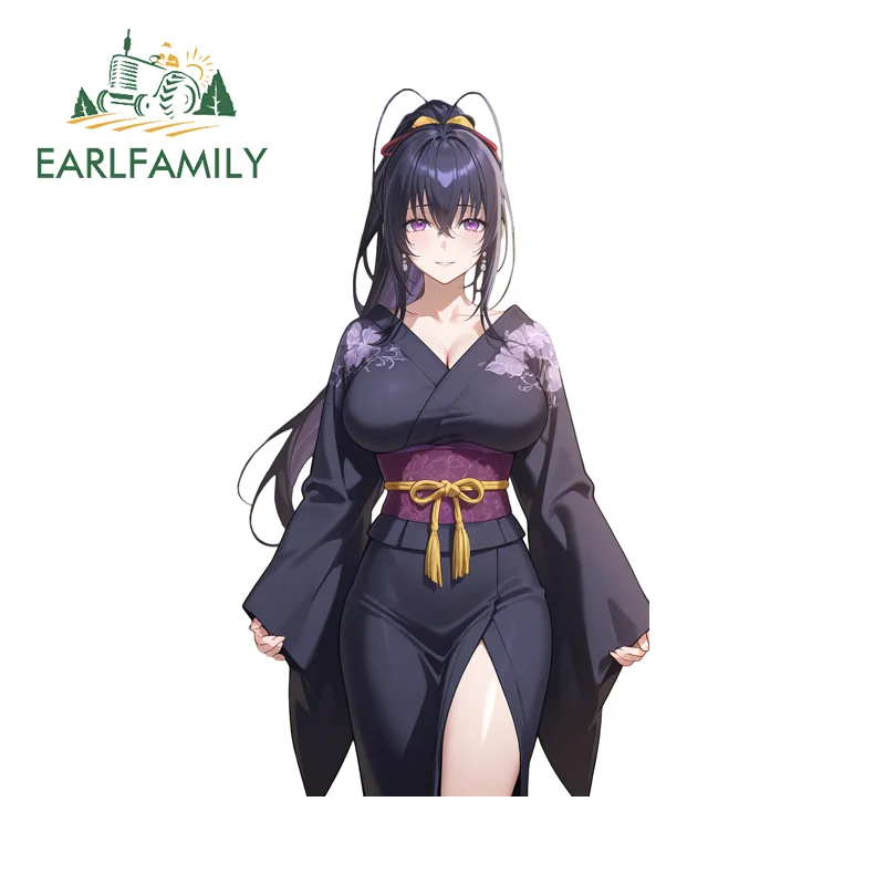 EARLFAMILY Himejima Akeno Uniform Stickers DIY Anime Characters Decoration Sunscreen Practical Waterproof All Types Of Vehicles