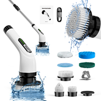 A10 Floor Scrubber 7 In 1 Cordless Kitchen Cleaning Brush Bathroom Power Shower Scrubber Electric Spin Scrubber for Wheel Tire