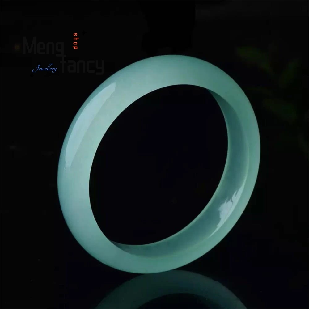 Natural Ice Jadeite Bracelet Charms Fashion Jade Bangle Fine Jewelry Luxury Temperament Elegant Women Sexy Girls Holiday Gifts