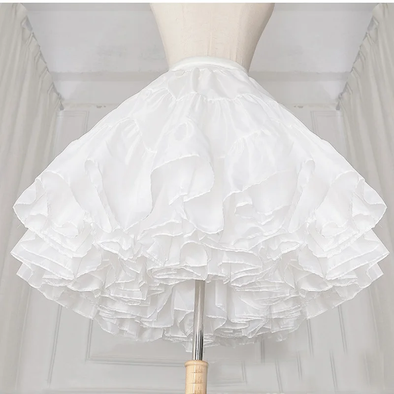 LZPOVE Lolita Skirt Boneless Soft Yarn Crystal Cloud Support Adjustable Waist Super Canopy Boneless Petticoat for Wedding Dress