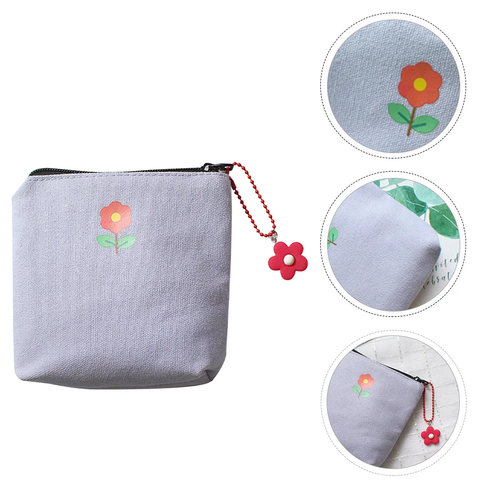 

Bookmark Storage Bag Toiletry Bags Compact Wallet Vacuum Purple Canvas Mini