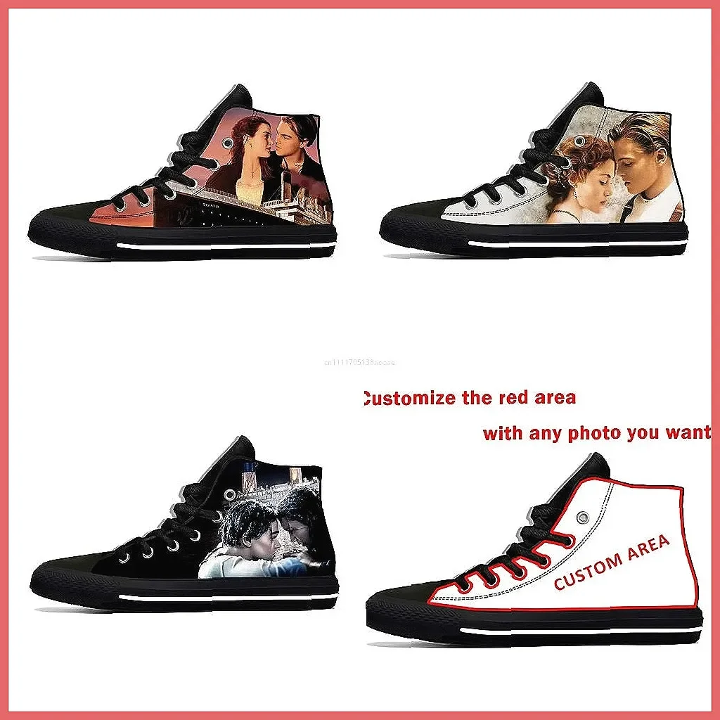 

Titanic Movie Canvas Sneakers, Lightweight High Top Breathable Shoes for Men Women