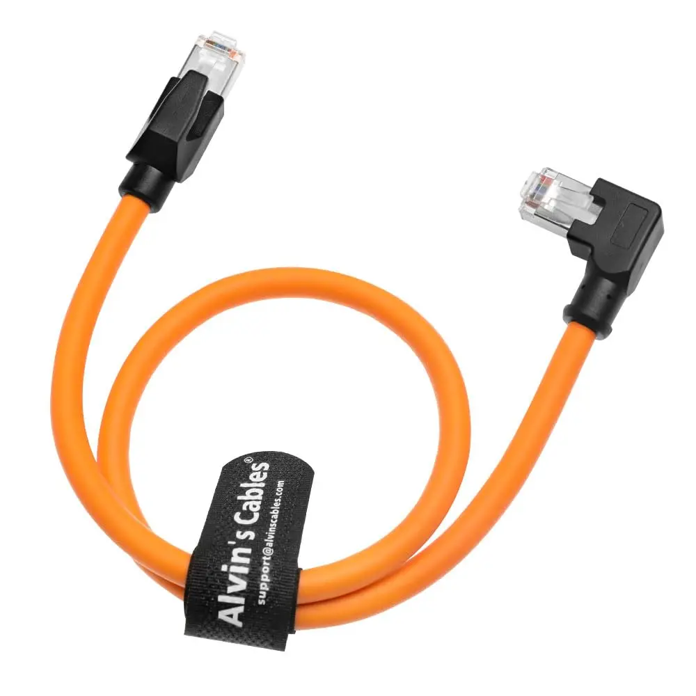 

Alvin's Left Angle Cat6 Shielded Profinet Cable 5m High Flex Drag Chain for PLC Robotics