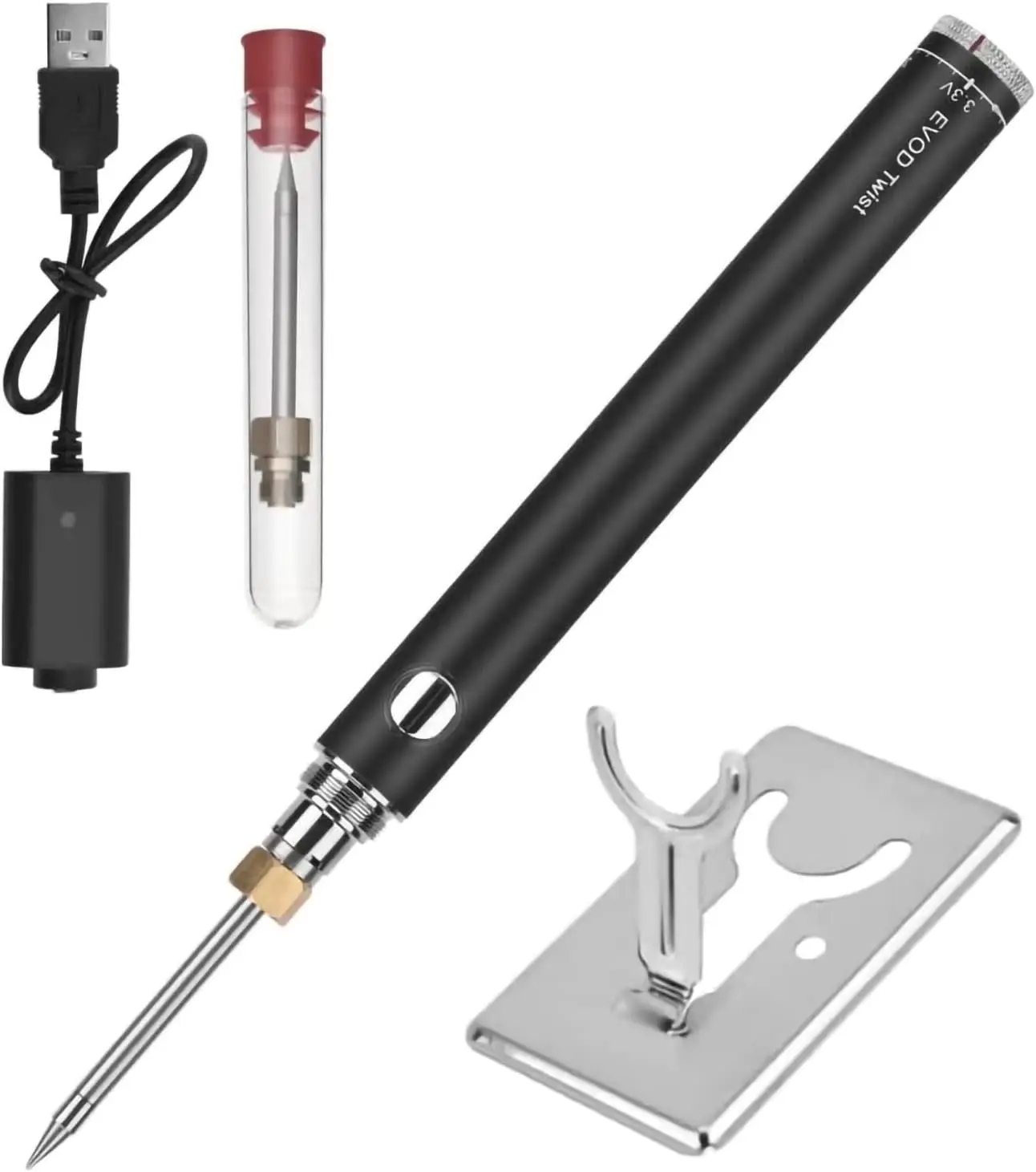 Rechargeable Electric Soldering Iron, 8W Portable Temperature 180℃~450℃, 5V 510 Mini Soldering Iron Kit with Metal Stand