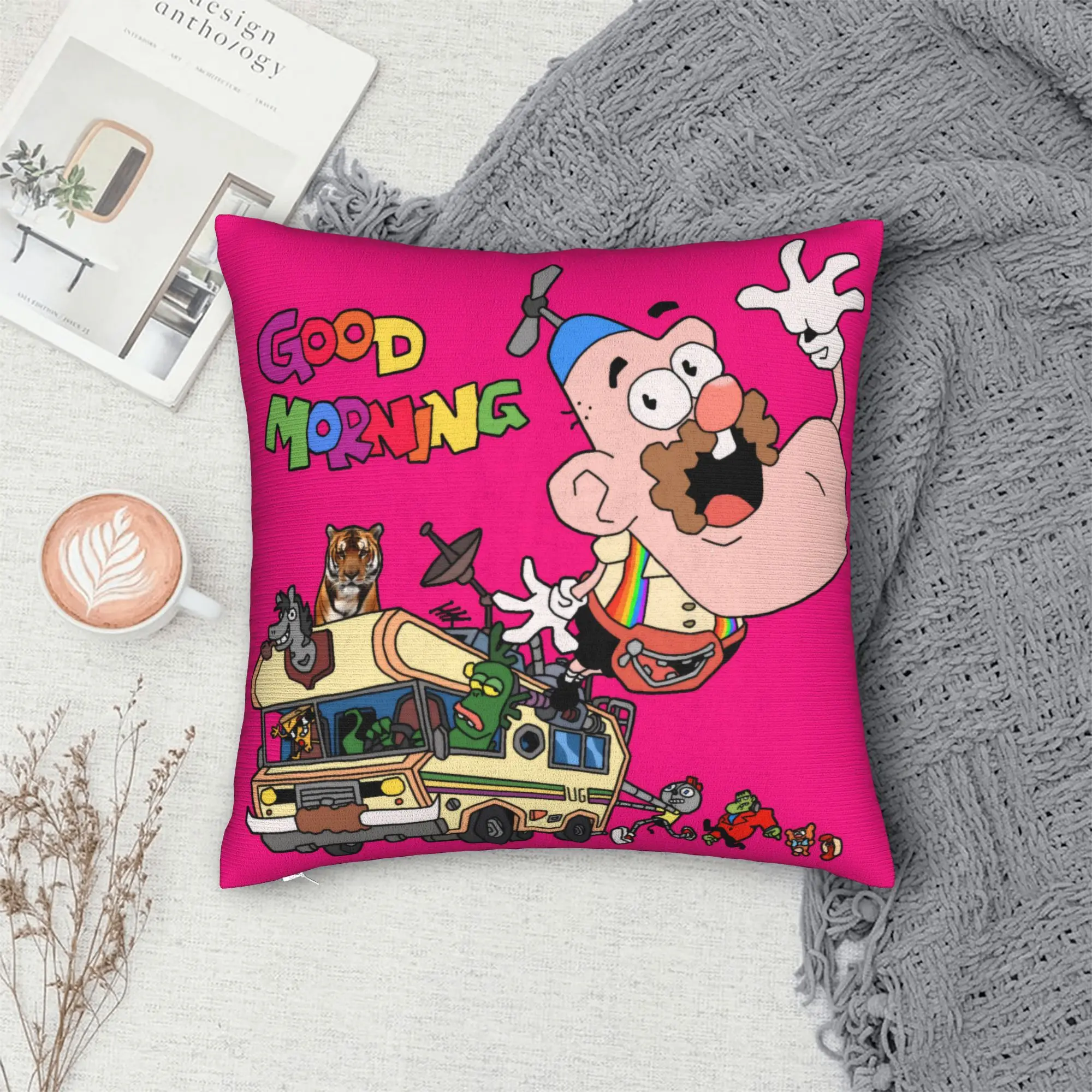Uncle Grandpa Pillow Case  Soft Pillow Cover For Sofa Home Decoration Vintage Pillowcases