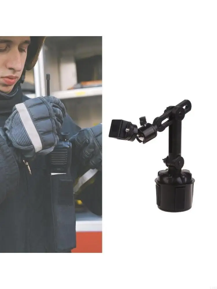 

Handheld Radio Stand Adjustable Auto Cup Mount Bracket Universal Car Walkie Talkie Holder for UV5R Yaesu