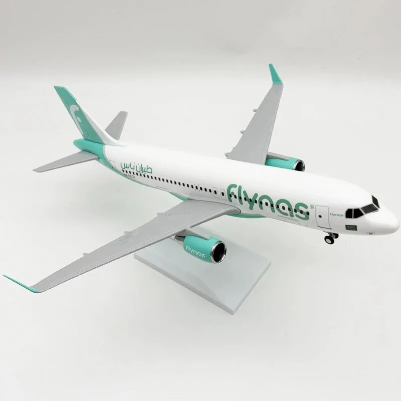 1:250 Scale 30cm Saudi Flynas A320neo Resin Aircraft Model Diecast Airplanes With Stable Base Aviation Souvenir Static Display