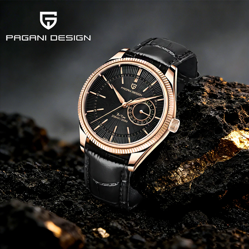 Pagani Design Men's Watches Minimalist luxury Quartz Men's Watches Calendar Waterproof Transparent Sapphire Mirror Men's Watches