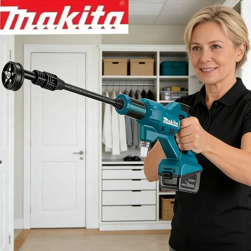 

Makita DHW180 cleaning machine lithium battery 18V car wash gun outdoor portable high-pressure water gun has spraying modes