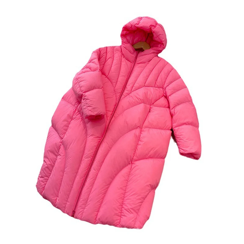 เสื้อแจ็คเก็ตขนเป็ดสีขาวสำหรับผู้หญิง ยี่ห้อ Schinteon แบบมีฮู้ด สำหรับฤดูใบไม้ร่วงและฤดูหนาว อุ่น หนา สวมใส่สบาย ทรงหลวม แฟชั่นใหม่ ปี 2025