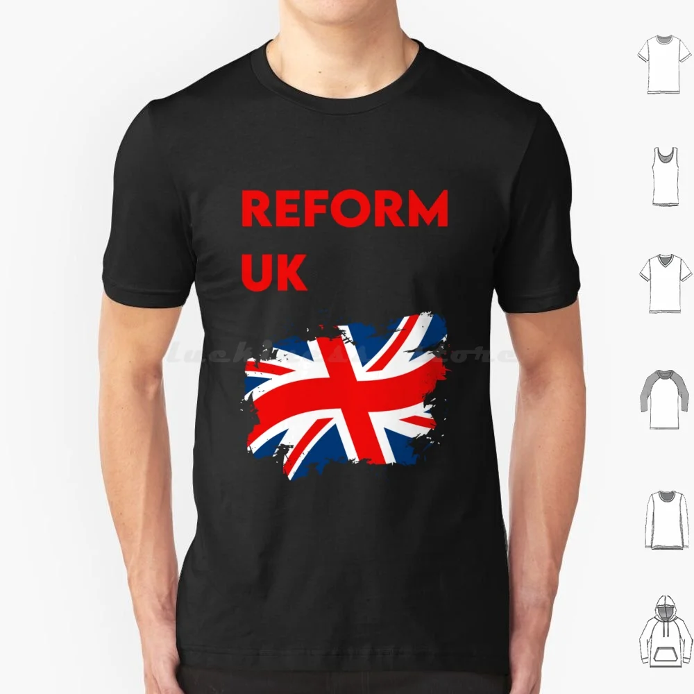 Uk Reform Party Great Britain Flag T Shirt Cotton Men Women DIY Print Uk Reform Party Uk Reform Party Uk Reform Reform England