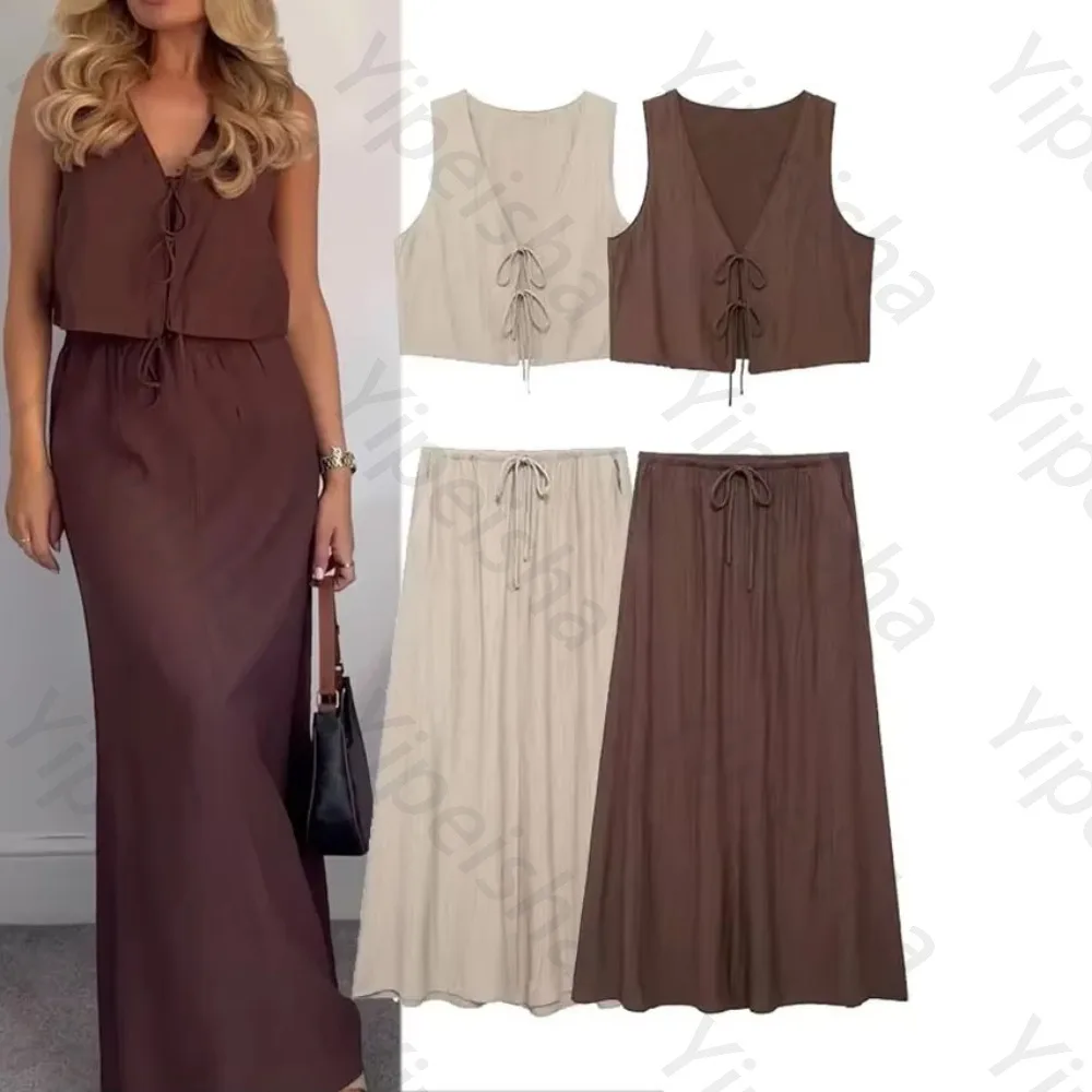 

Элегантный комплект из 2 предметов, вечерние платья без рукавов с v-образным вырезом, сексуальное платье знаменитости, изысканное платье высокого качества для выпускного вечера, женское платье по индивидуальному заказу