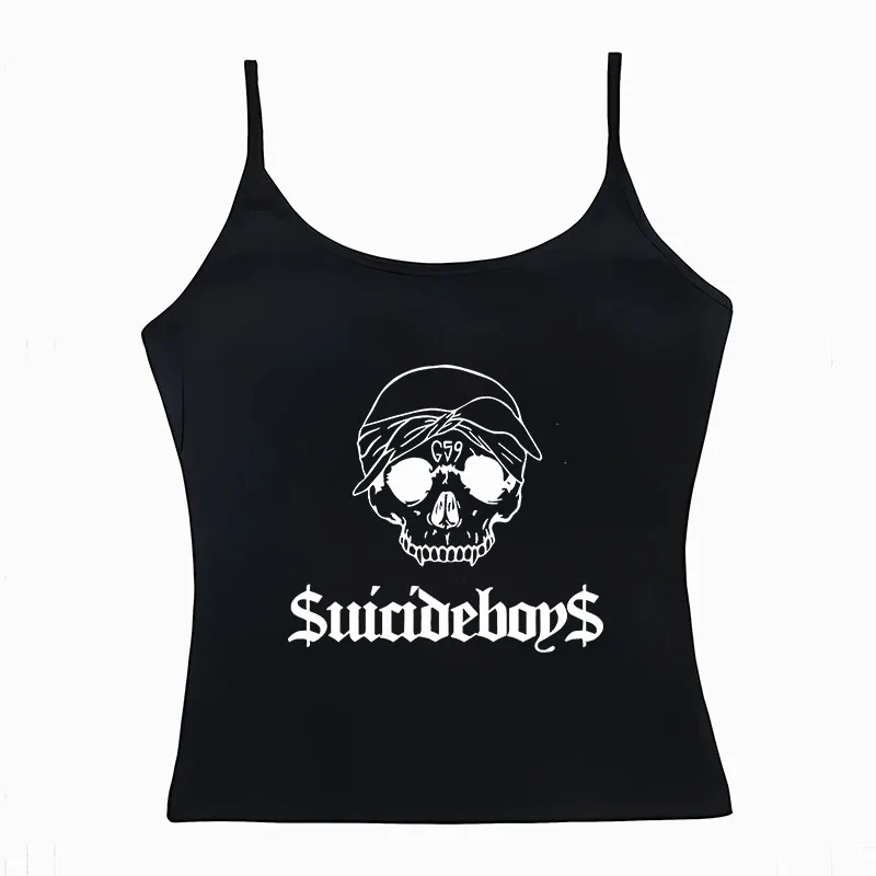 Ropa Y2k, ropa de calle, camiseta estética Grunge para bebé, Top corto gótico con calavera para mujer, Camiseta deportiva informal Vintage de los años 90 de manga corta