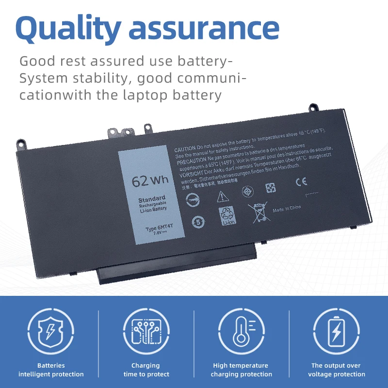 Imagem -02 - Suozhan-bateria do Portátil para Dell Latitude E5470 E5570 M3510 15.6 7v69y Txf9m 79vrk 07v69y 7.6v 62wh 6mt4t Entrega Rápida