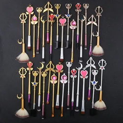 Japan Anime Sailor Moon Makeup Brushes Set Cartoon Figure Tsukino Usagi Wand Women Foundation Blush Eyeshadow Makeup Brushes