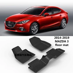 Use for 14-19 Mazda 3 floor mats custom car All-Weather car foot pad Fit For Mazda 3 waterproof trunk mat Mazda 3 car floor mats