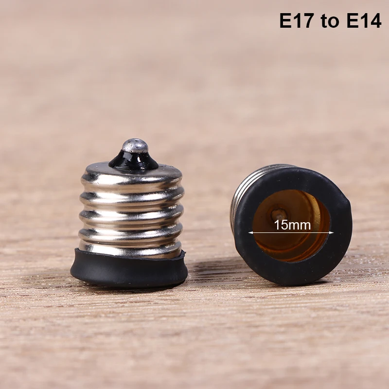 (YY)2 قطعة 2025 E17 إلى E12/ E14 مصباح حامل مصباح ليد قاعدة محول المسمار لمبة محول مأخذ التوصيل LED توفير ضوء مصباح هالوجين رئيس #4