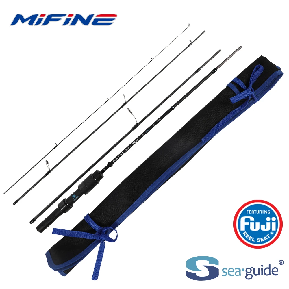 Mifine NANO JIG ZERO Travel Fishing Rod XUL 30T Carbon Fiber Lure Weight 0.2-0.8g Solid Tip 4 Sections for Trout Spinning Rods