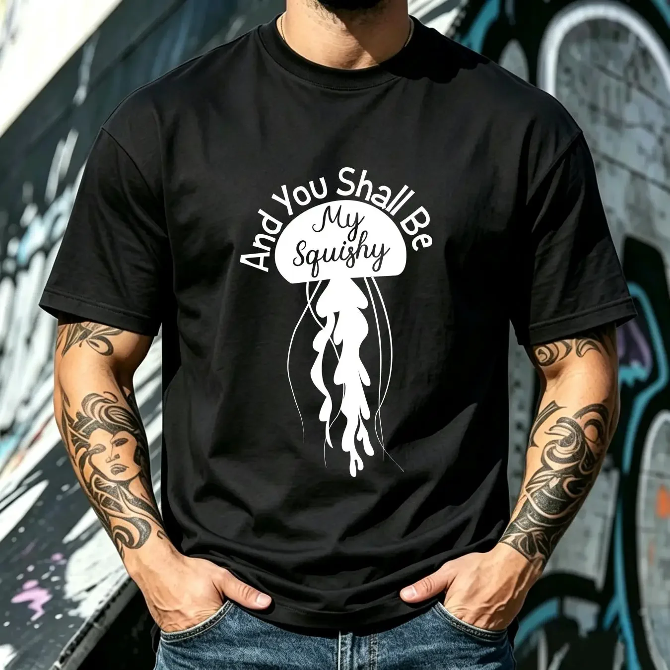 washed T Shirt NEW LIMITED Jellyfish And You Shall Be My Squishy Best long or short sleeves vintage Washed designer clothes