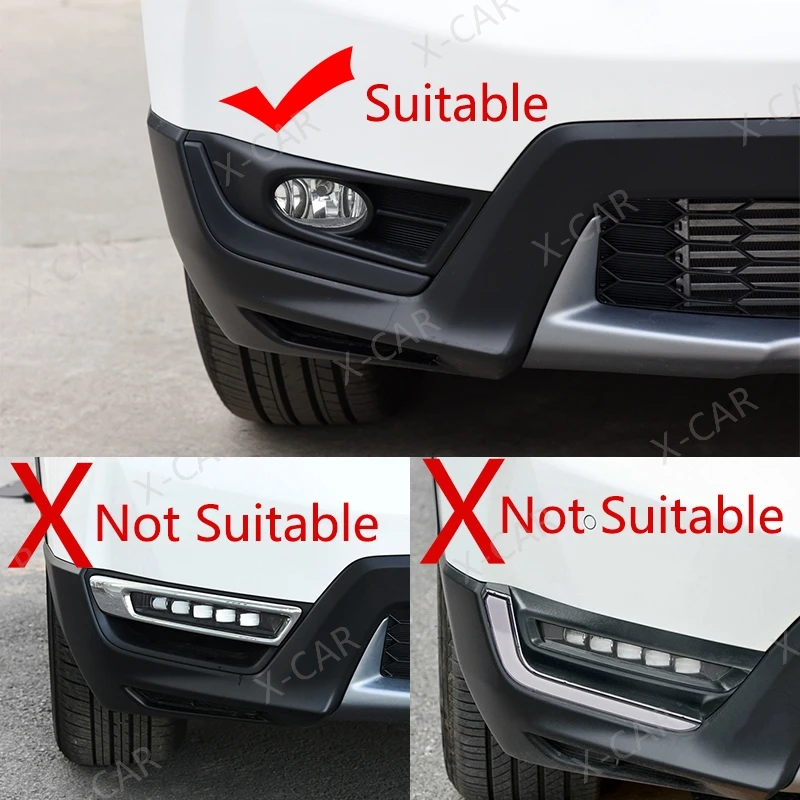 Front Bumper Halogen Fog Light Foglamp Cover Frame Hood For Honda CRV CR-V 2017 2018 2019 2020 view 2