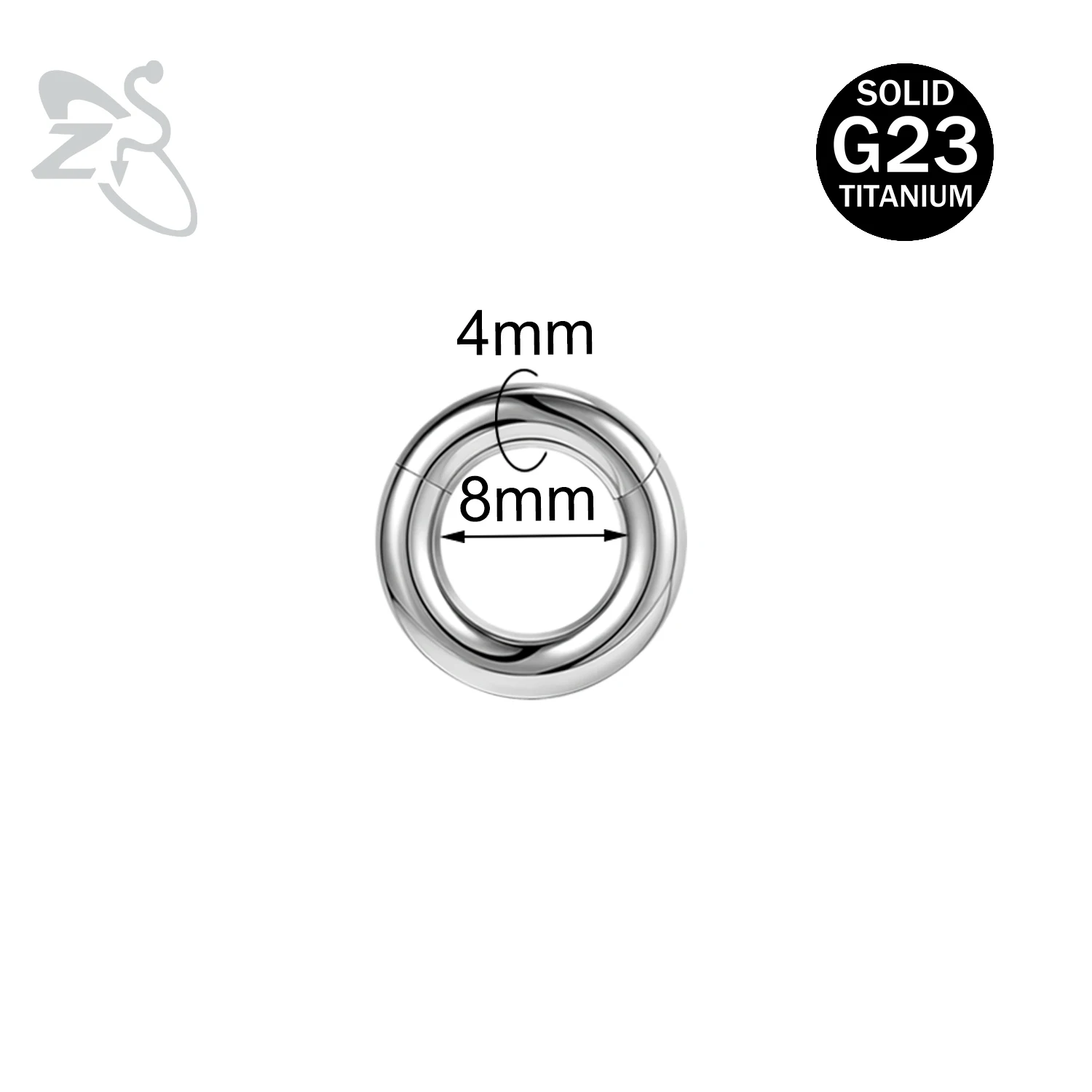 ZS 1PC G23 Titan Creolen für Frauen Silber Überzogene Kreis Ohrring Große Gauge Seputm Nasenring 2/4/6/8/10/12G Punk Ohrring