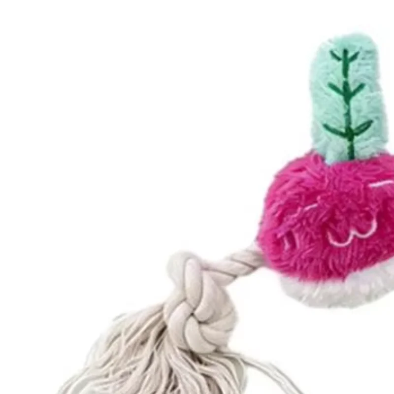 

Dog Tug Toy Plush Ball Dog Chew Toy String of Carrots Interactive Toy for Aggressive Chewers Dogs Teeth Cleaning Entertainment