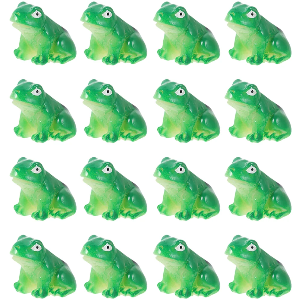 

25 Pcs Frog Statue Decorations for The Home Cute Greenery Fish Tank Ornaments Lovely Model Miniatures Crafts