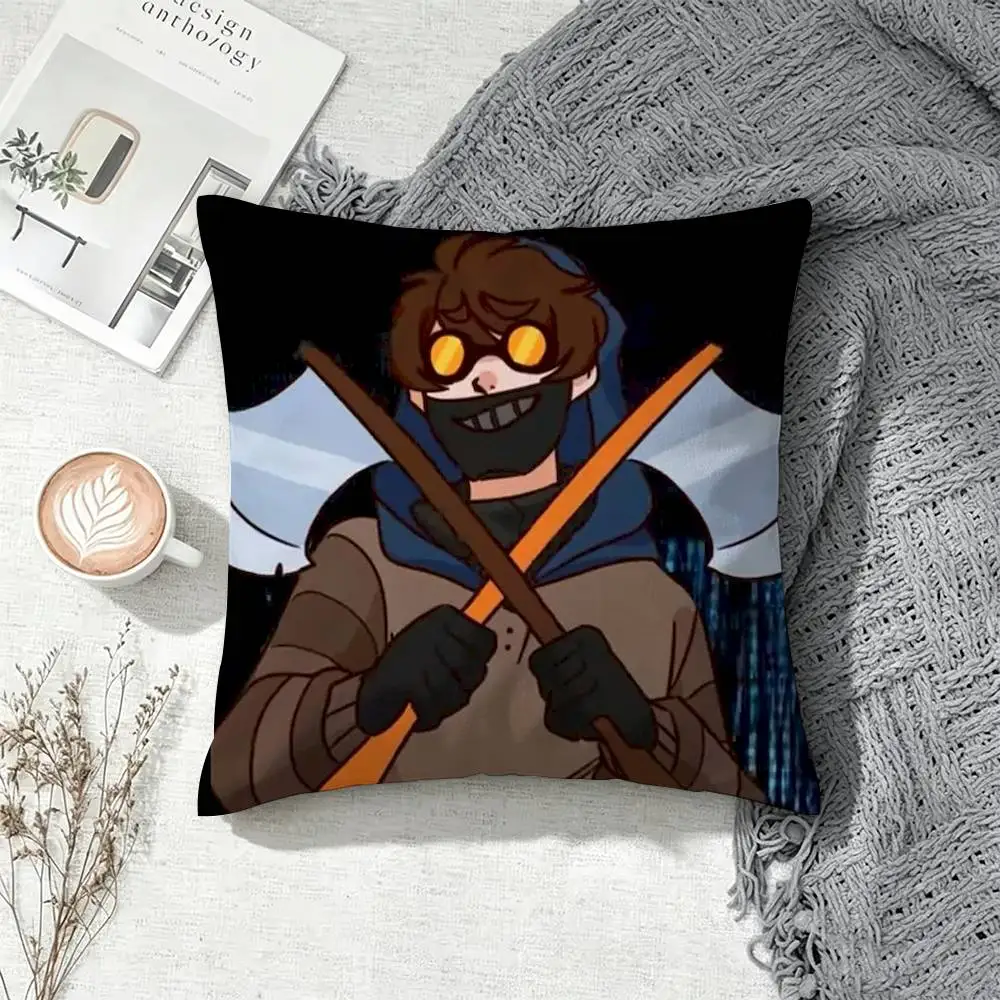 Creepypasta T-Ticci Toby  Square Pillow Case Multi Sizes For Car Home Bedroom Decor Custom Valentine Gifts