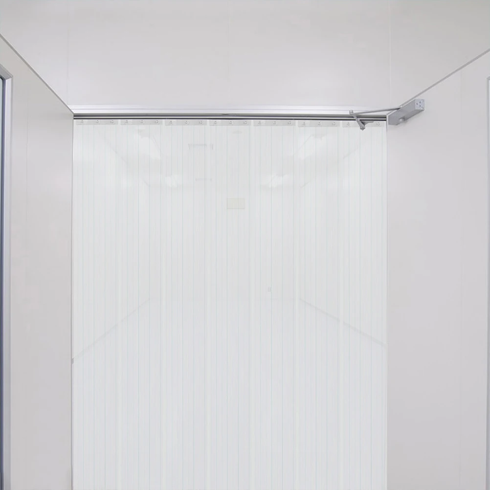 

PVC Strip Door Curtain Kit with Stainless Steel for Freezer Garage Warehouse Windproof Insulation Barrier Easy Install