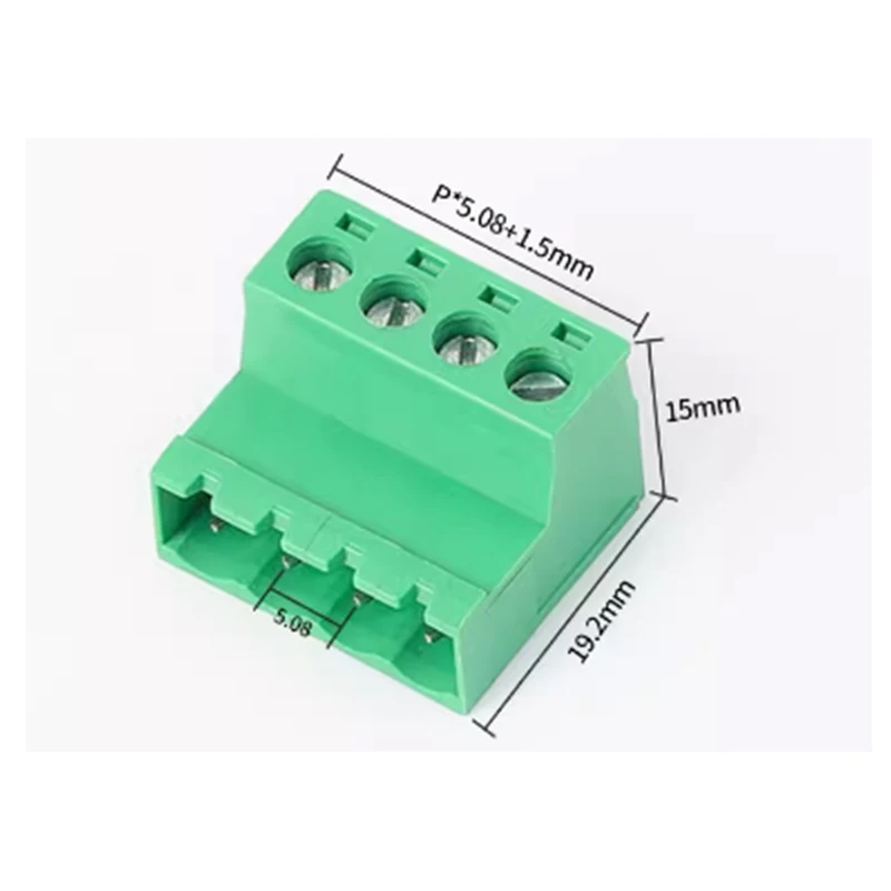 (10 Pieces) 2EDGRK 5.08 2P - 24P male female plug-in quick wiring terminal pair with pin socket green connector 5.08mm JM 2EDGKP