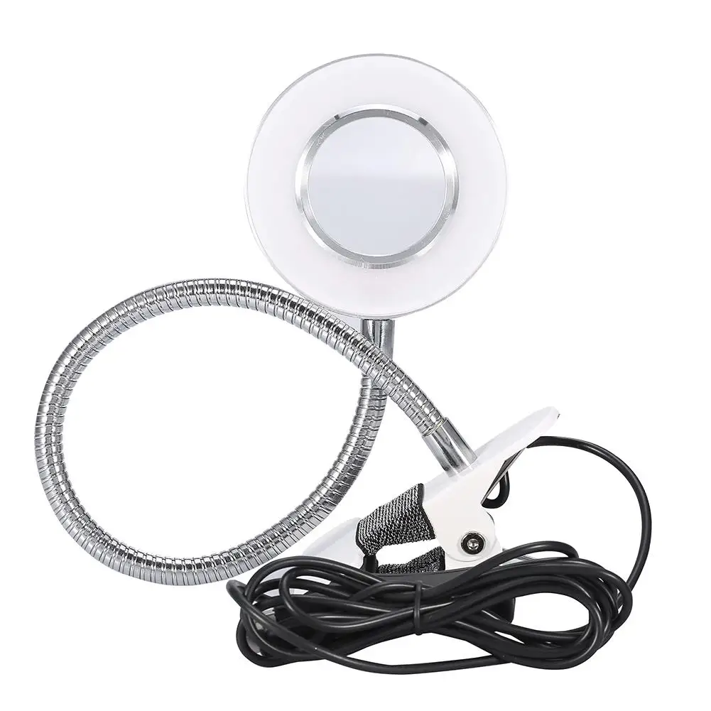 USB LED Eyebrow Lip Tattoo Lamp for Manicure Nail Art & Eyelash Extension - Warm Light Beauty Makeup Table Lamp with Clip