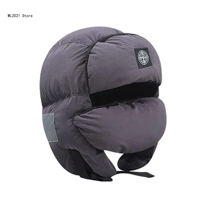 Boys Bomber Hat Trapper Hat with Removable Mask Bomber Hat Down Hat for Outdoor Winter Mask for Skiing Camping Hiking