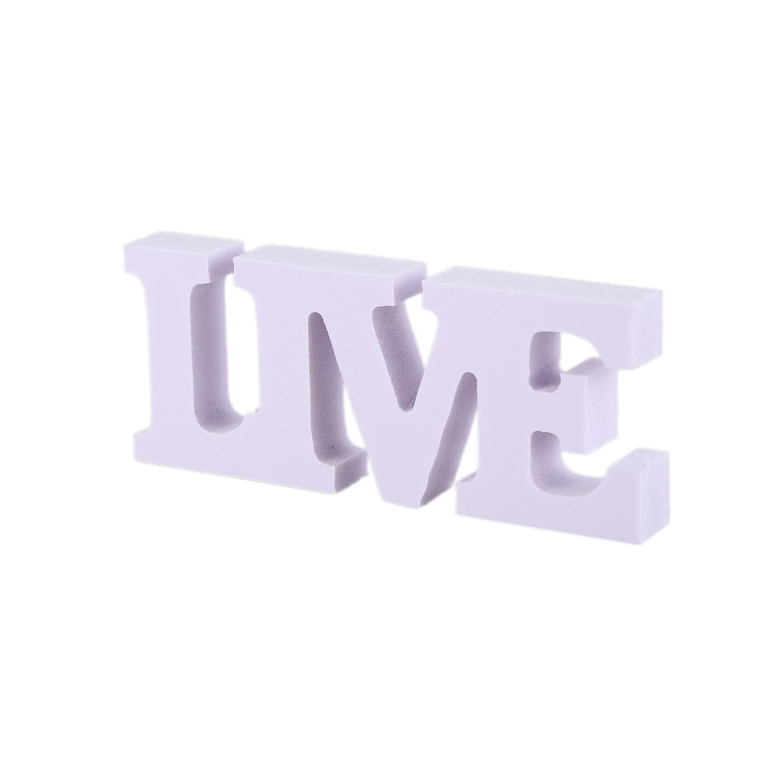 3pcs LIVE LOVE LAUGH Wooden Letters for Wedding Decoration (White)