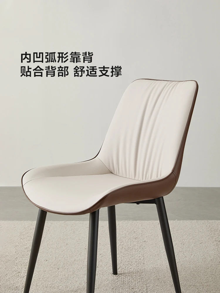 

Lin's Home Furnishing Modern Simple Household Dining Chair Light Luxury Versatile Restaurant Italian Back Chair Lin's Wood Indus
