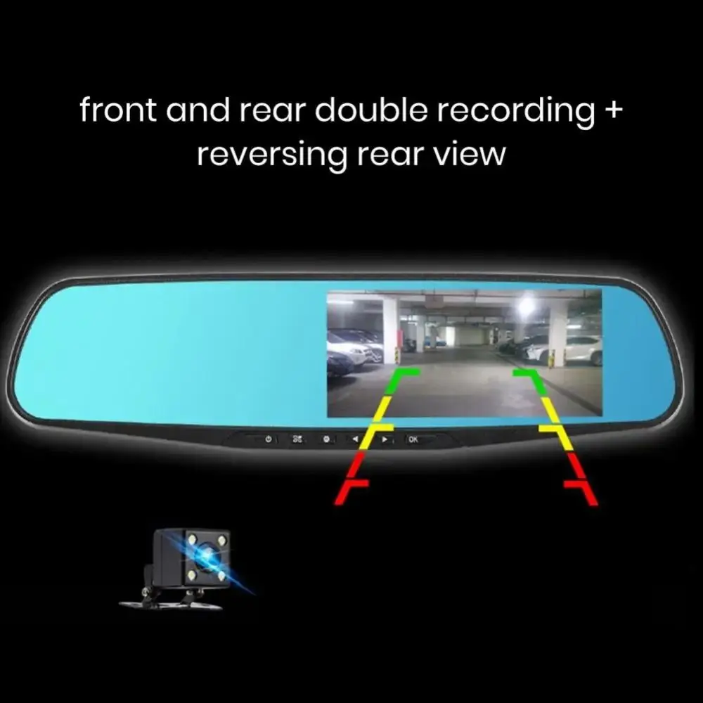 NEW Dual Lens Dash Camera HD Recording 1080P Vehicle Recorder Night Vision Wide Angle Car DVR Driving Recording