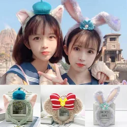 Disney cartoon headband cute plush rabbit ears star Dai exposed headband children's hair accessories