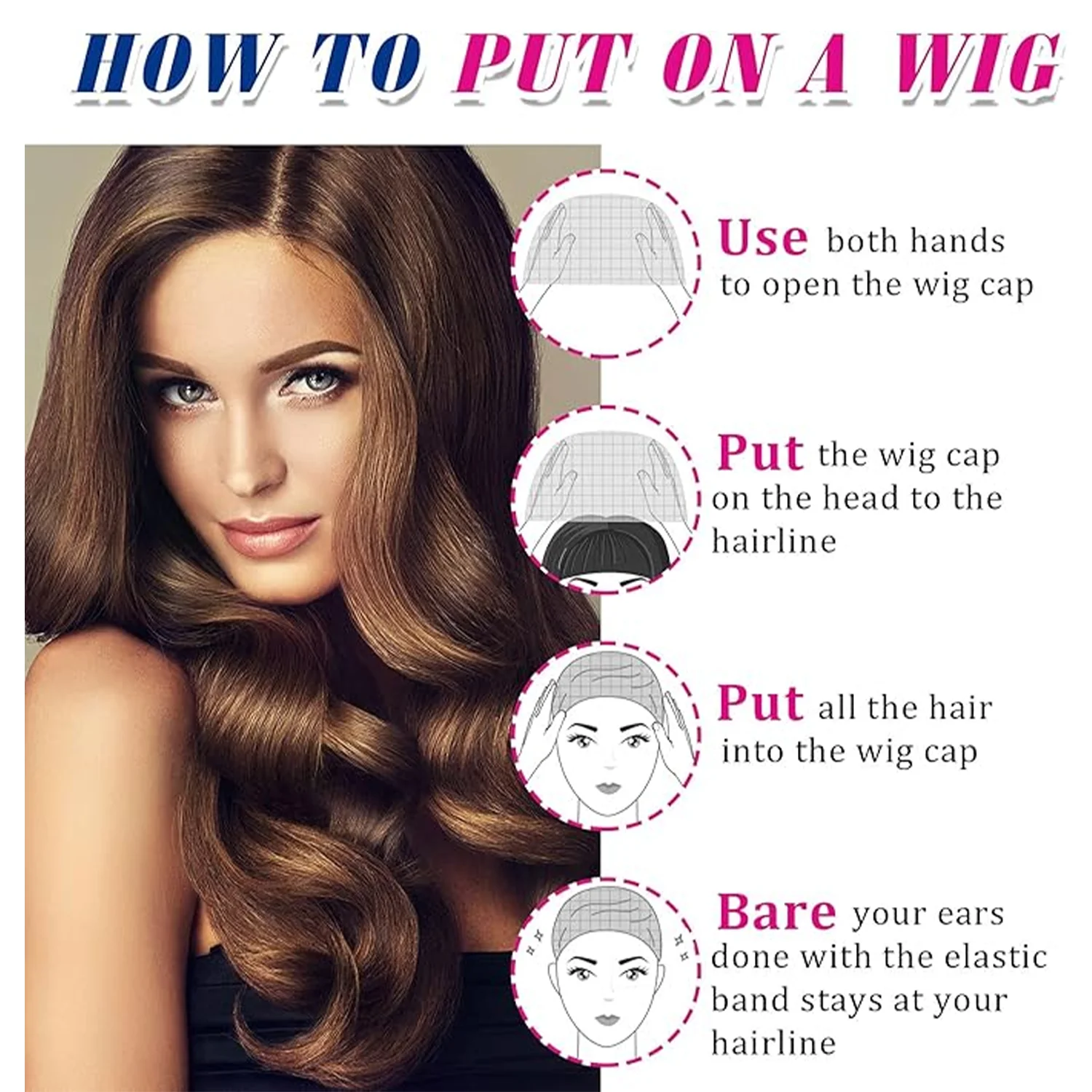 หมวกคลุมผมแบบตาข่าย 6 ชิ้น ผ้า - Wig Cap Stocking บทวิจารณ์และราคา