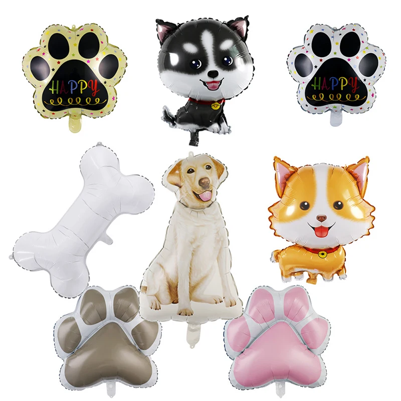 1pcs Aluminum Foil Balloons Bone Shaped Cute Dog Birthday Party Decorations For Bachelor Party Kids Gifts Baby Shower Balls